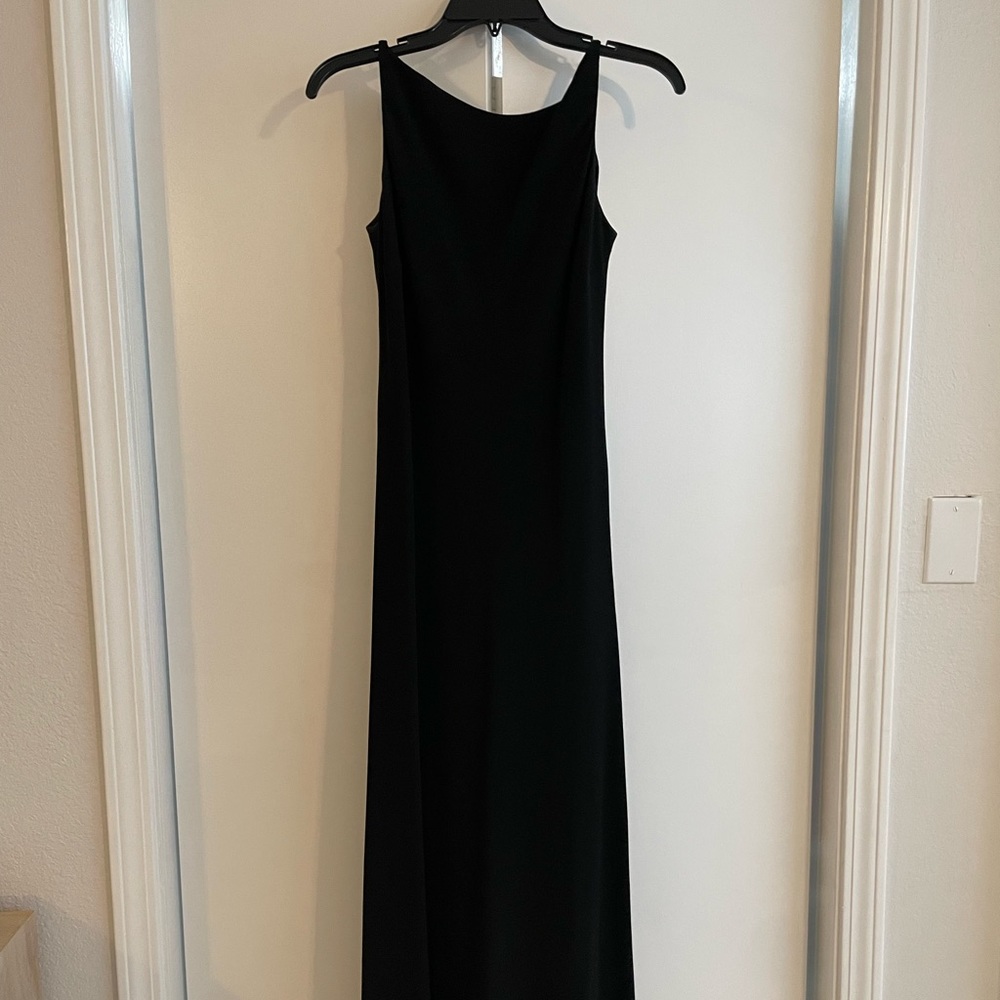 Ralph Lauren Black Gown with Train - Picture 2 of 6